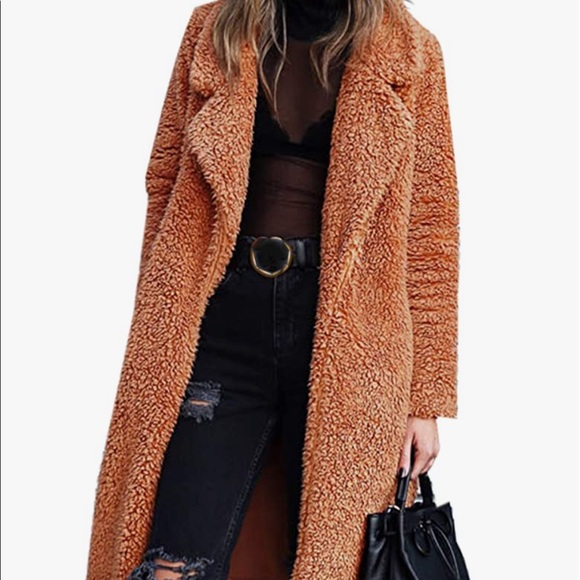 Jackets & Blazers - NWOT Women’s Teddy Coat Size S Orange/Brown color